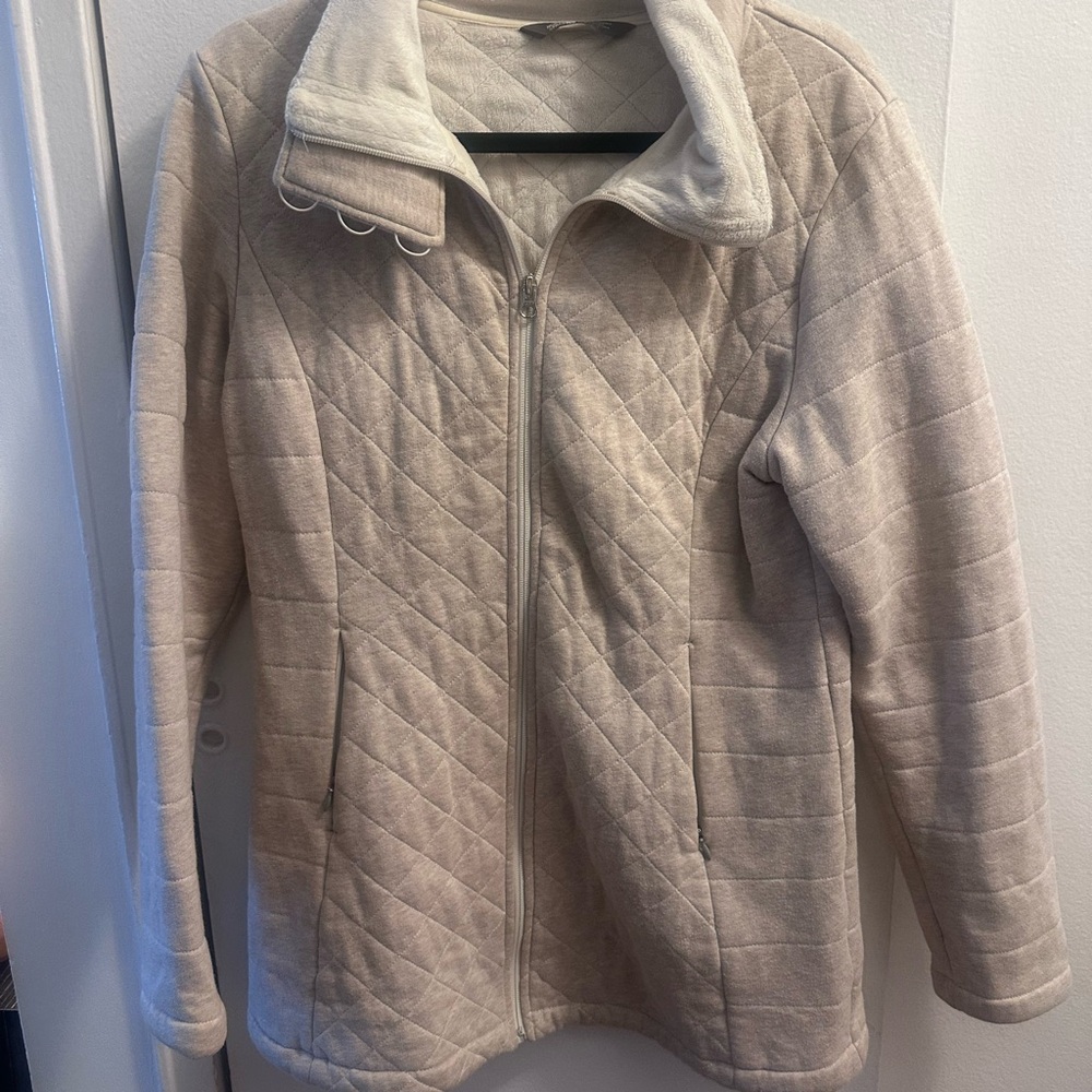 Women's Cream Quilted Jacket